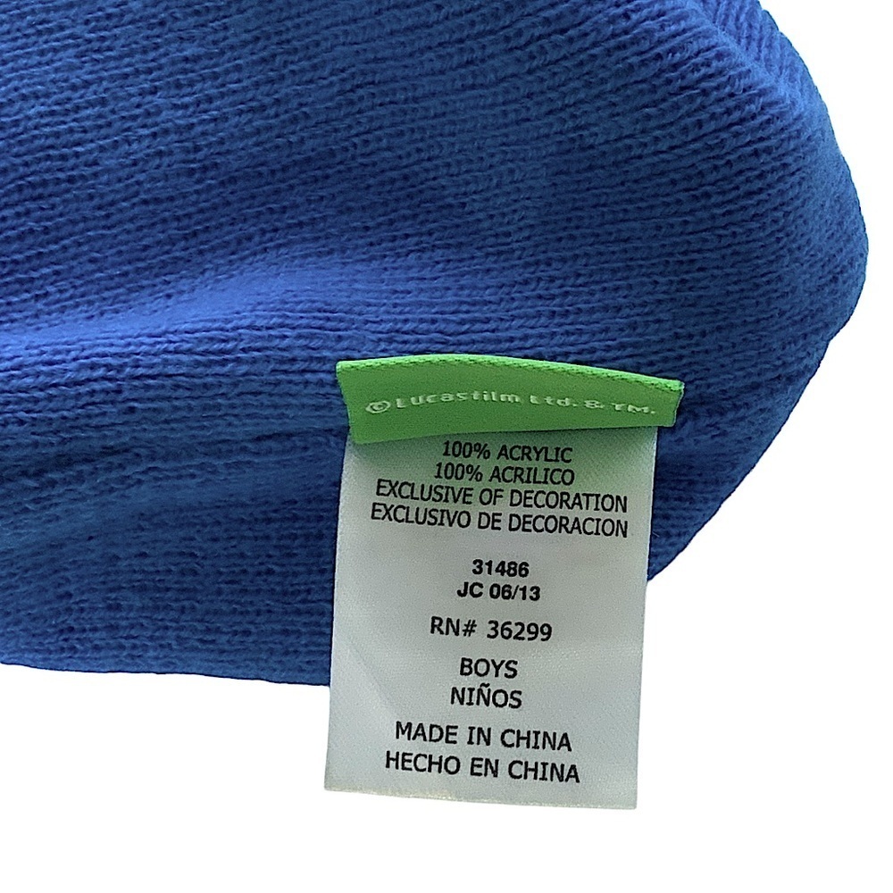Star Wars Knit Beanie Cap Darth Vader Blue Black Boys Kids Ski Hat Blue One Size - Picture 5 of 13